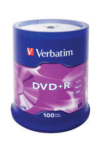 DVD+R VERBATIM 4.7GB x16 Cake *100