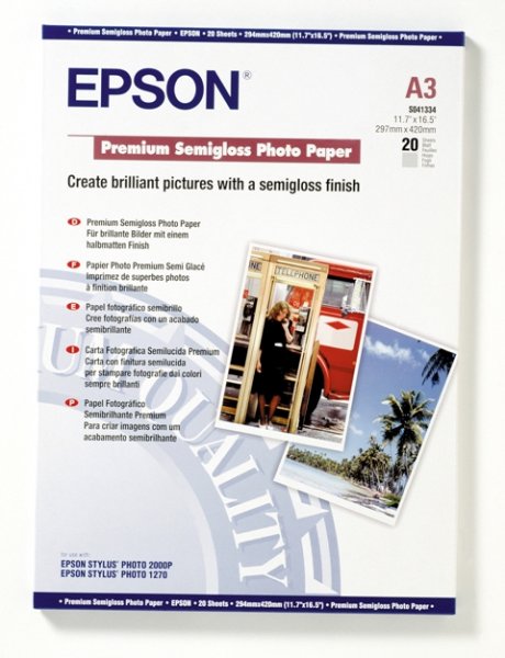 Papier Epson A3 251g Premium Semigloss Photo 20 szt.