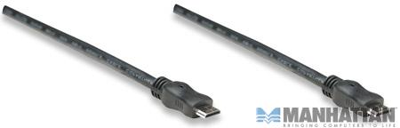 Kabel mini HDMI męski na mini HDMI męski 3.0m MANHATTAN - obrazek 2