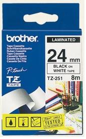 Taśma do drukarki etykiet Brother TZ251  Laminowana 24mm - obrazek 3