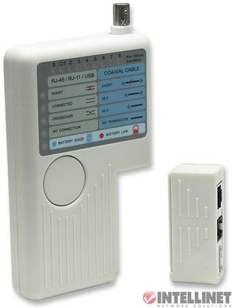 Tester okablowania RJ45, RJ11, BNC USB Manhattan - obrazek 4