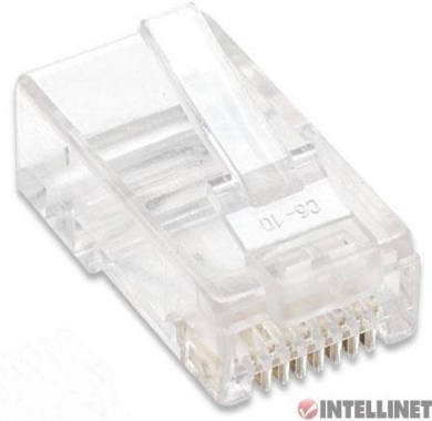 Wtyk RJ45 zaciskany kat.6 UTP 100 szt. Słoik Intellinet - obrazek 3