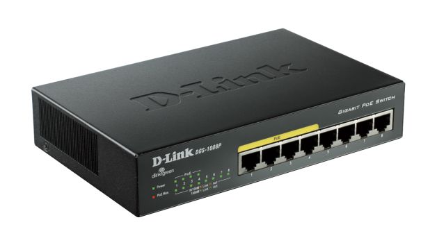 Switch D-Link DGS-1008P 8x10/100/1000 MB/s PoE - obrazek 3