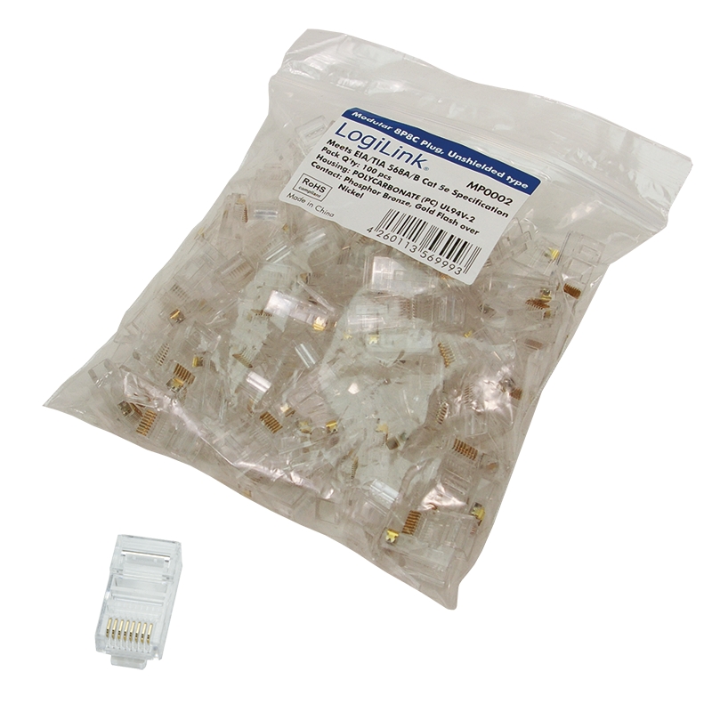 Wtyk RJ45 zaciskany kat.5e UTP 100 szt. Logilink - obrazek 2