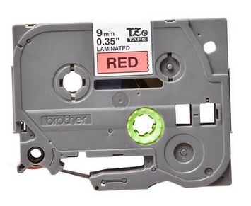 Taśma do drukarki etykiet Brother TZe421 9mm Czarne na Czerwonym - obrazek 4