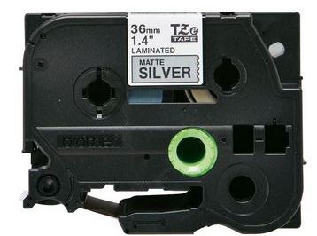 Taśma do drukarki etykiet Brother TZEM961 36mm Czarny na Srebrnym - obrazek 4