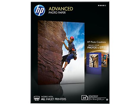 Papier HP 13x18 250g Advanced Glossy Photo  25 szt.