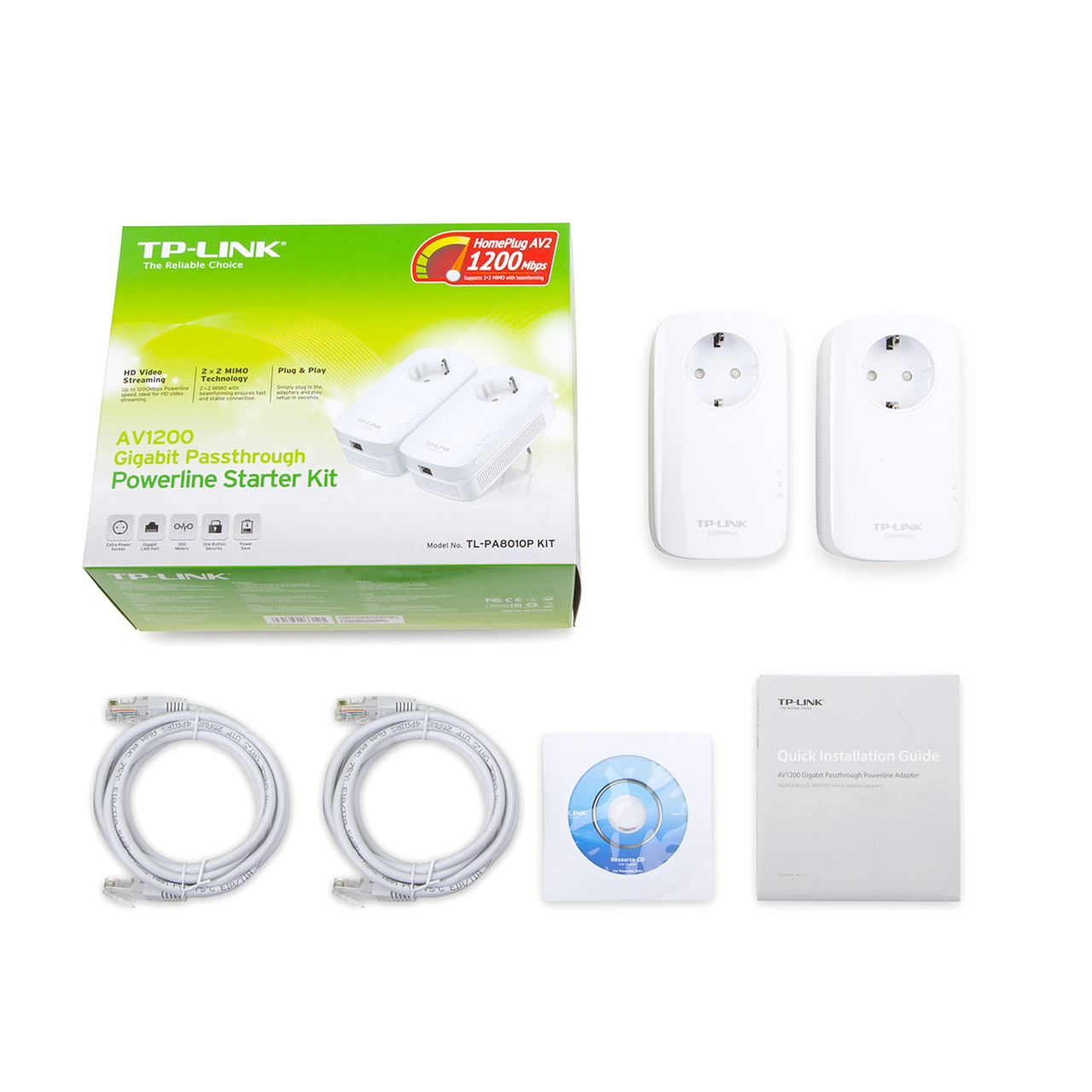 HomePlug TP-Link TL-PA8010P KIT Powerline Adapter AC PassThrough Gigabit AV1200 Twin Pack - obrazek 3