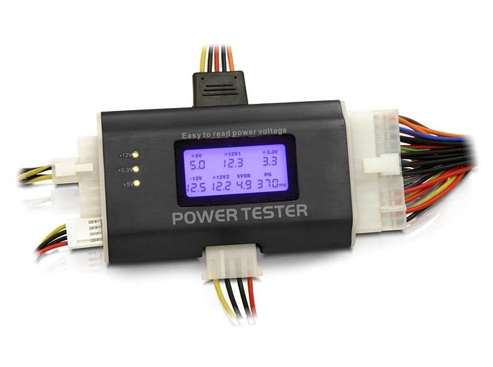Tester zasilaczy komputerowych Delock LCD
