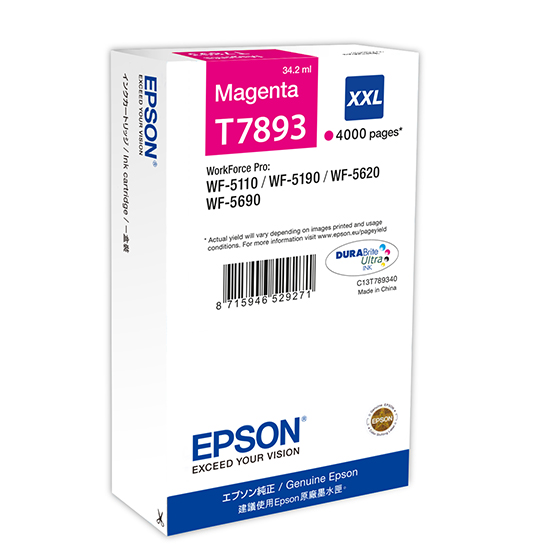 Tusz Epson  T7893  Magenta  4000 str.