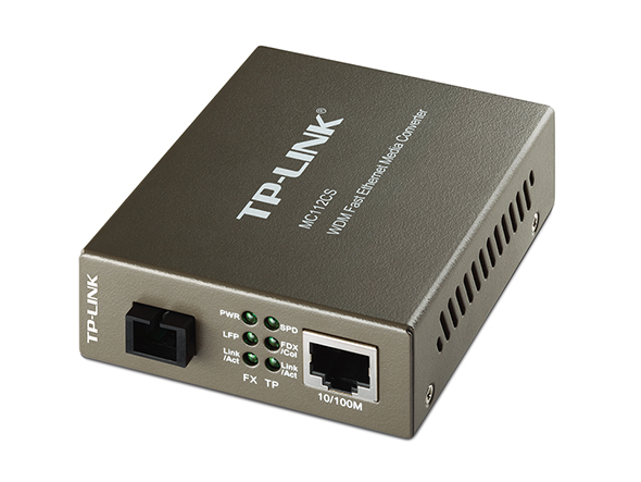 Konwerter światłowodowy singlemodowy TP-Link MC112CS WDM RJ45SC, single-mode, 20km, 10/100Base-TX  100Base-FX