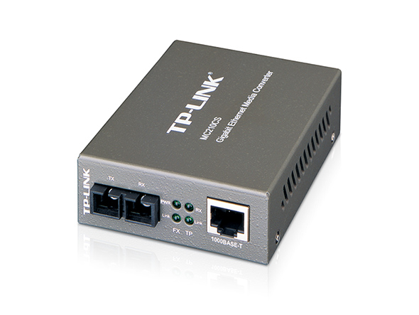 Konwerter światłowodowy singlemodowy TP-Link MC210CS 1000BaseT (RJ45) - 1000BaseLX (SC) SingleMode 15km