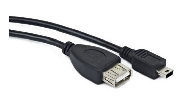 Kabel OTG USB 2.0 żeński na miniUSB męski (5-pin)  0.15 m  Gembird