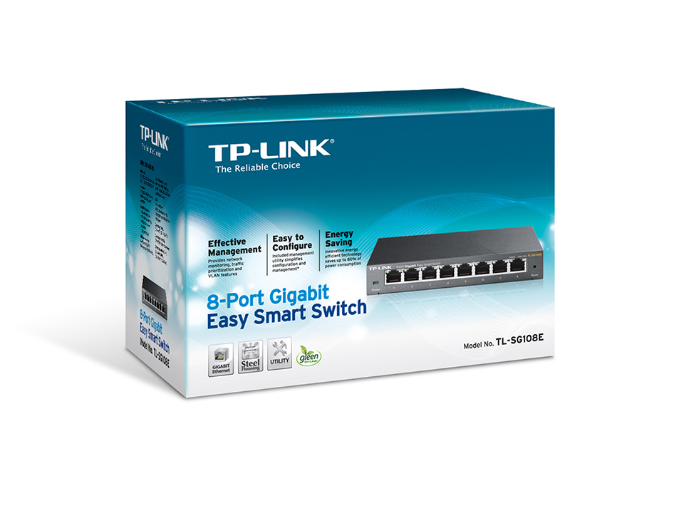 Switch TP-Link TL-SG108E 8x10/100/1000 MB/s Easy Smart - Metalowa obudowa - obrazek 5