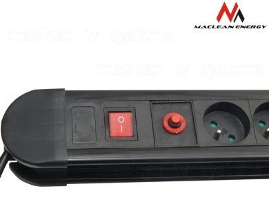 Listwa zasilająca Maclean 10 gniazd z 2 wyłącznikami Energy MCE10 - obrazek 3