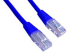 Kabel RJ45/RJ45  0.25 m    Patchcord  Kategoria 5e  Niebieski