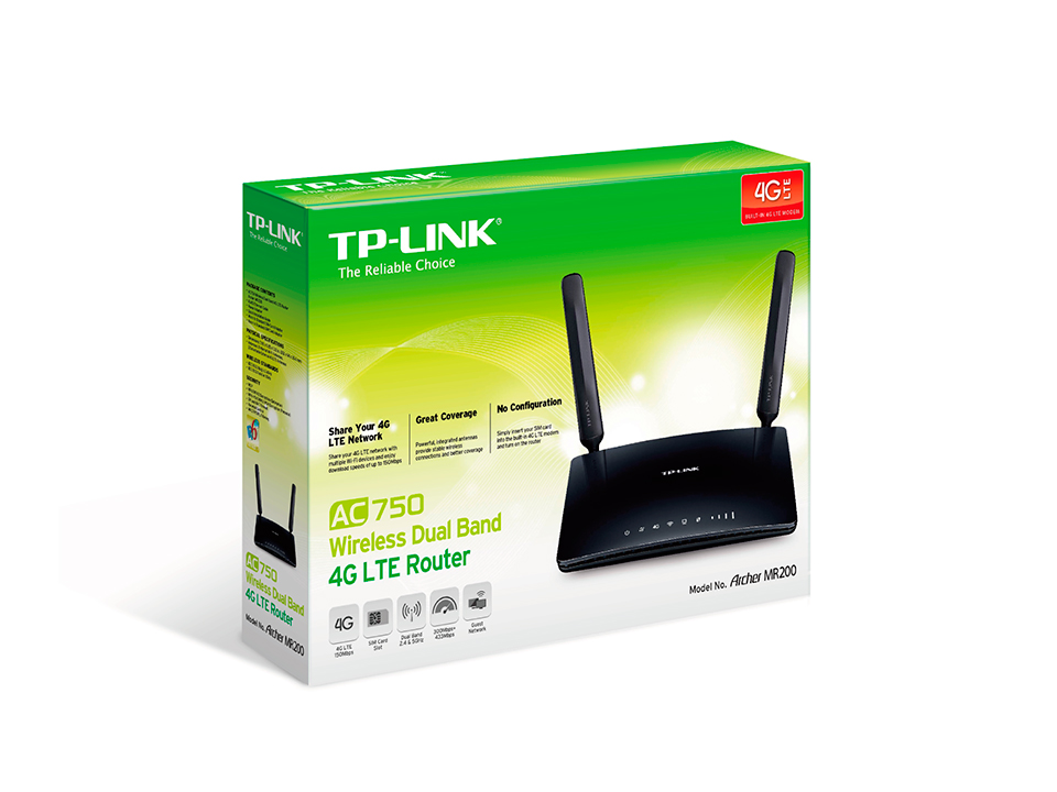 Router 4G LTE Dual-Band Wireless AC750 TP-Link Wi-Fi + Modem LTE Archer MR200 - obrazek 3