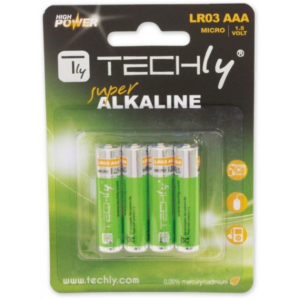 Bateria Alkaliczna AAA  4 szt.  Techly
