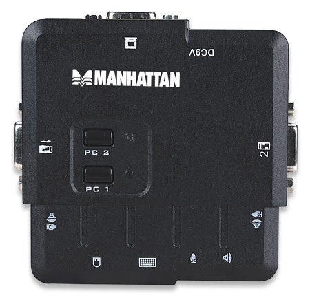 Przełącznik KVM Manhattan 2/1 SVGA; USB; Audio - obrazek 5