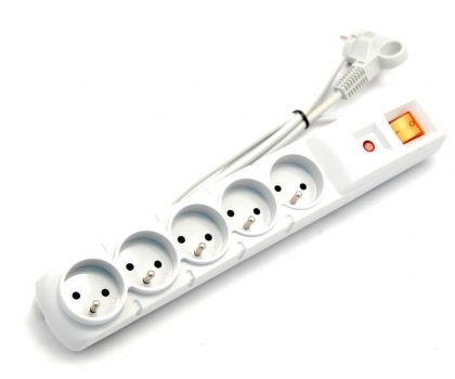 Listwa zasilająca Acar F5  5 gniazd  5.0 m  Szara