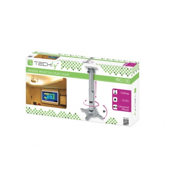 Uchwyt do mocowania projektora sufitowy z regulowanym ramieniem 500-770 mm - 15kg Techly - obrazek 2