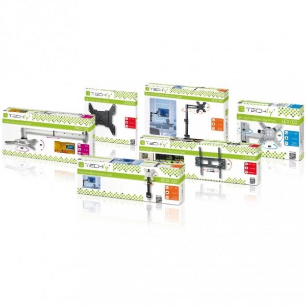 Uchwyt do mocowania LCD 23" - 55" - 50 Kg Ścienny Slim Techly - obrazek 5