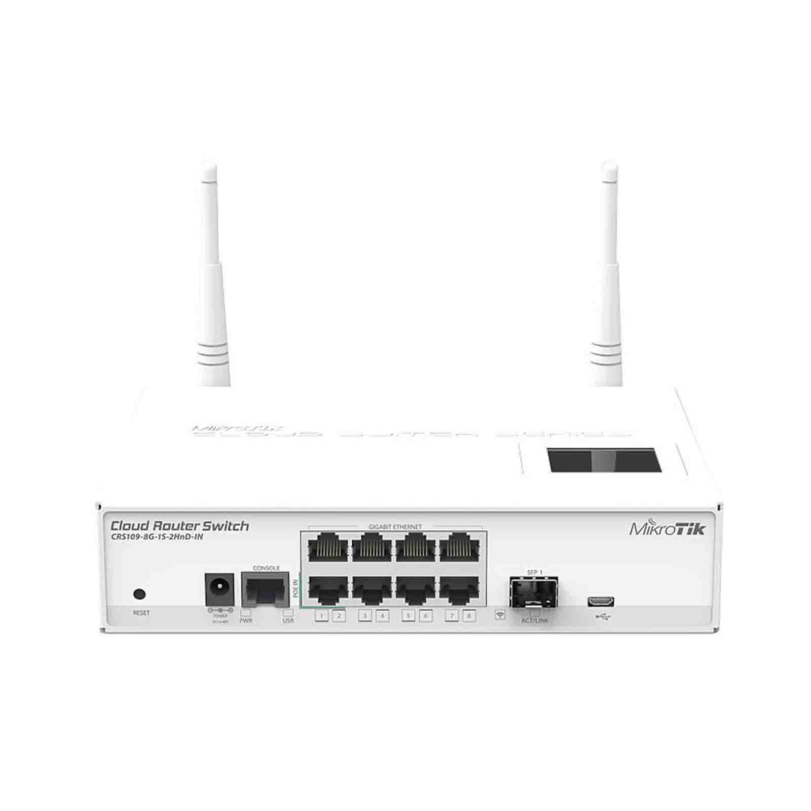 Router MikroTik CRS109-8G-1S-2HnD-IN 8xGig LAN 1xSFP  802.11b/g/n PoE-IN