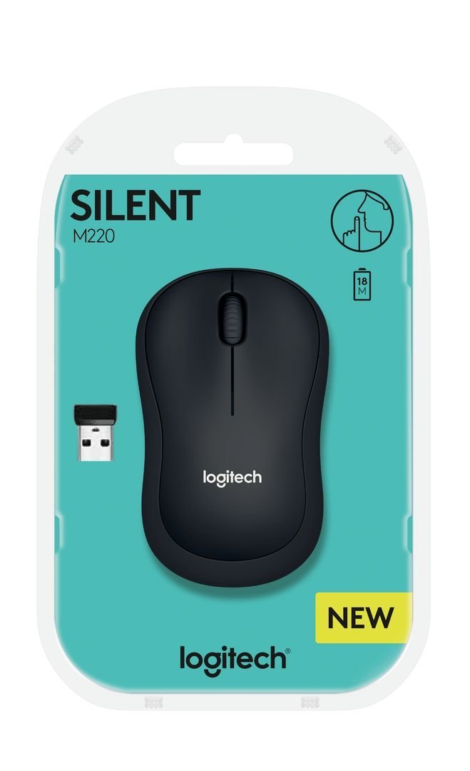 Mysz bezprzewodowa Logitech M220 Silent Czarna - obrazek 2
