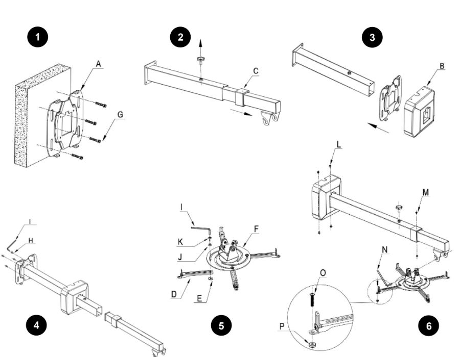 Uchwyt ścienny do projektora krótkoogniskowego Avtek WallMount Next 1200 - obrazek 2