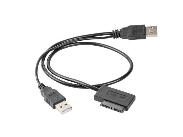 Adapter USB 2.0 do podłączenia napędu DVD z laptopa Slim SATA