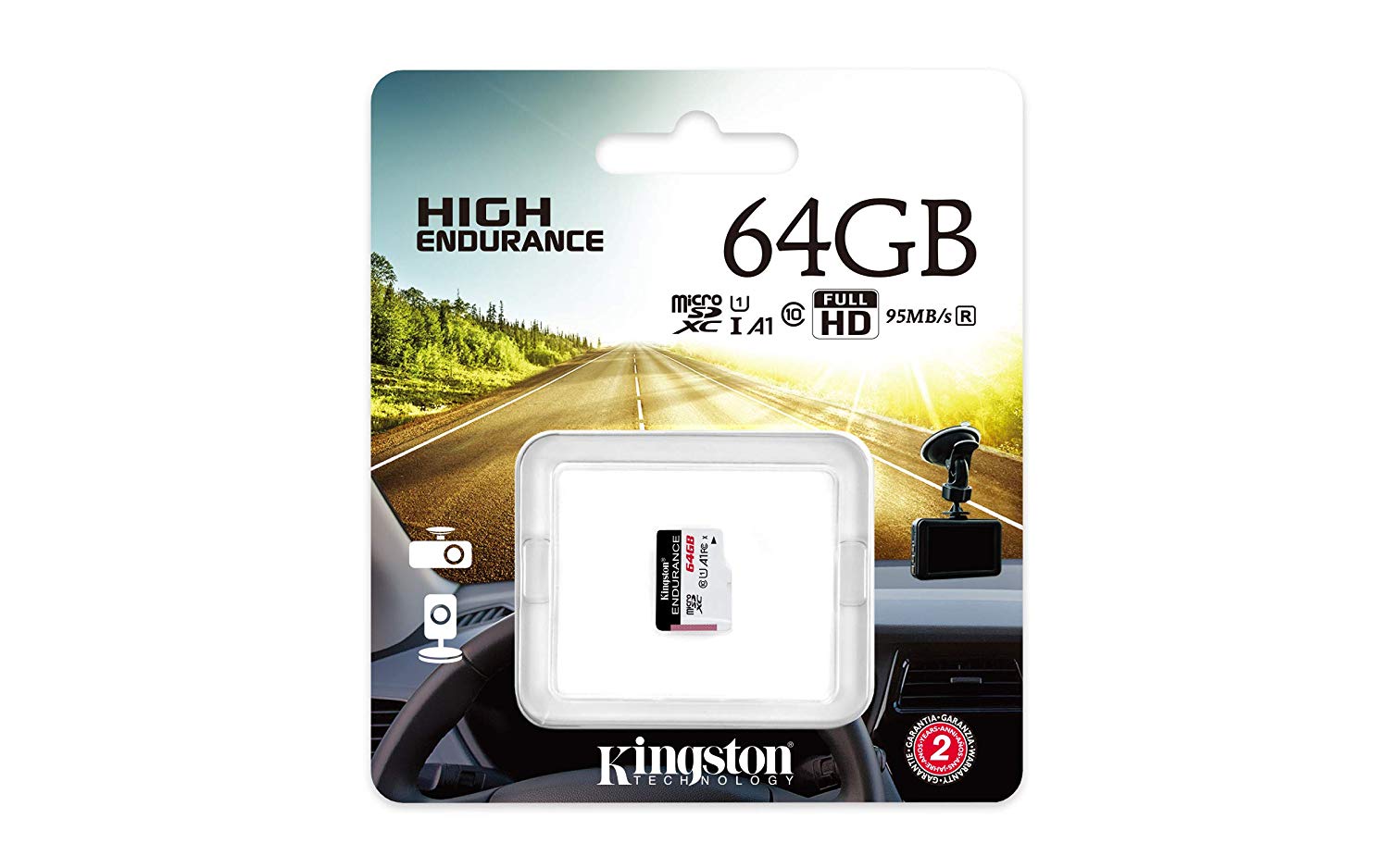- karta pamieci MicroSD 64GB SDXC Kingston Endurance 95MB/30MB - obrazek 2