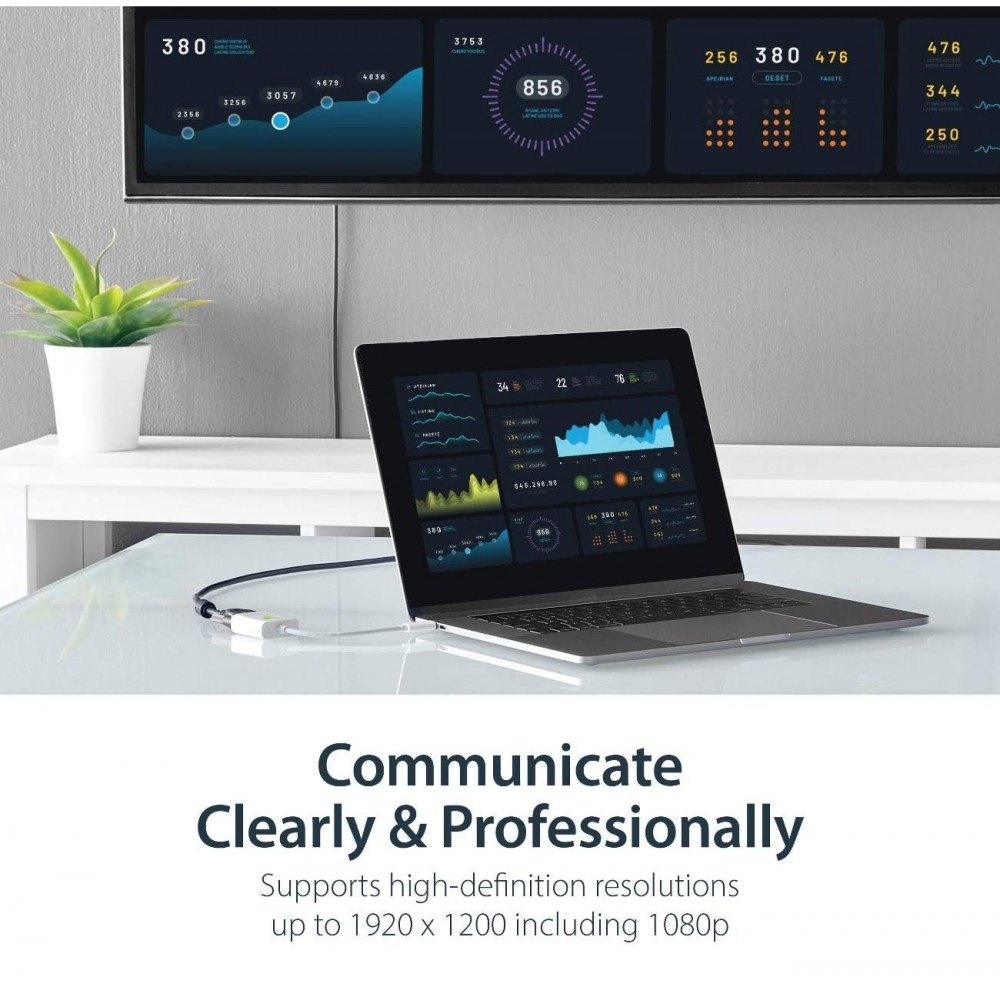 Adapter USB Type-C męski na VGA żeński Techly - obrazek 3