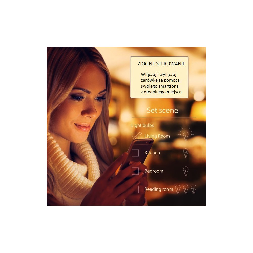 Żarówka Smart WiFi LED RGBW 4.5W GU10 Woox - obrazek 4