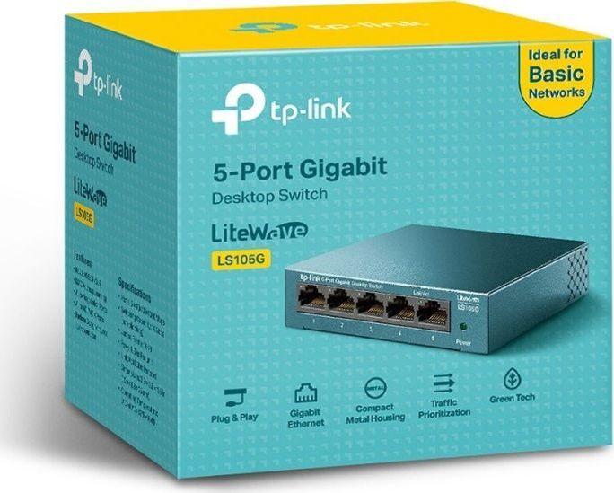 Switch TP-Link LS105G 5x10/100/1000 MB/s - Metalowa obudowa - obrazek 3