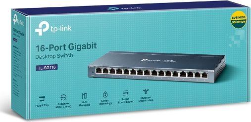 Switch TP-Link TL-SG116 16x10/100/1000 MB/s - Metalowa obudowa - obrazek 2