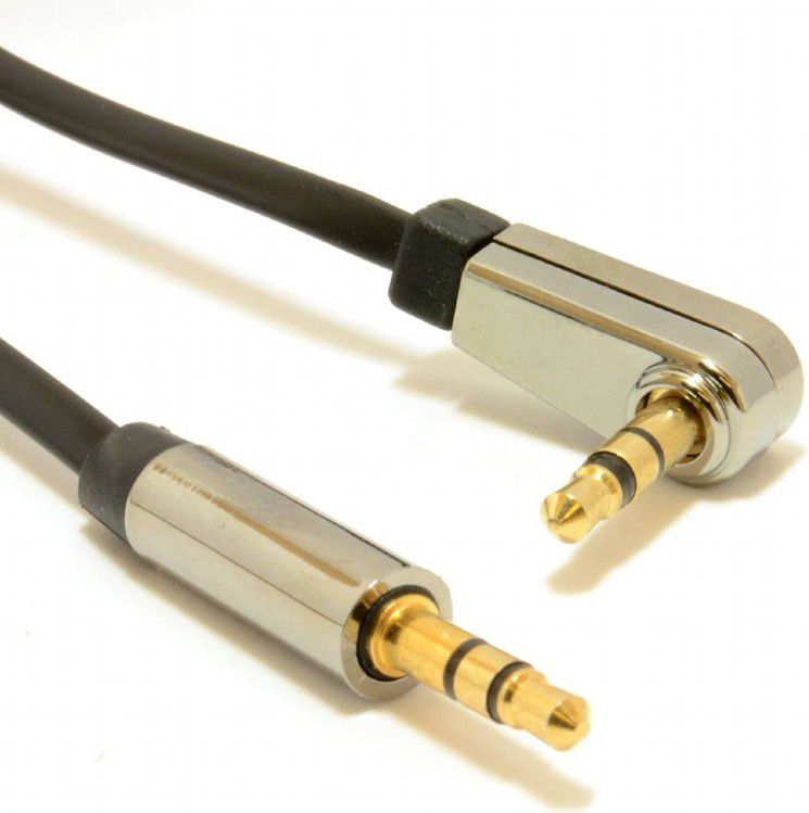 Kabel Audio Mini Jack Stereo męski na Mini Jack Stereo męski kątowy 1.8 m Gembird