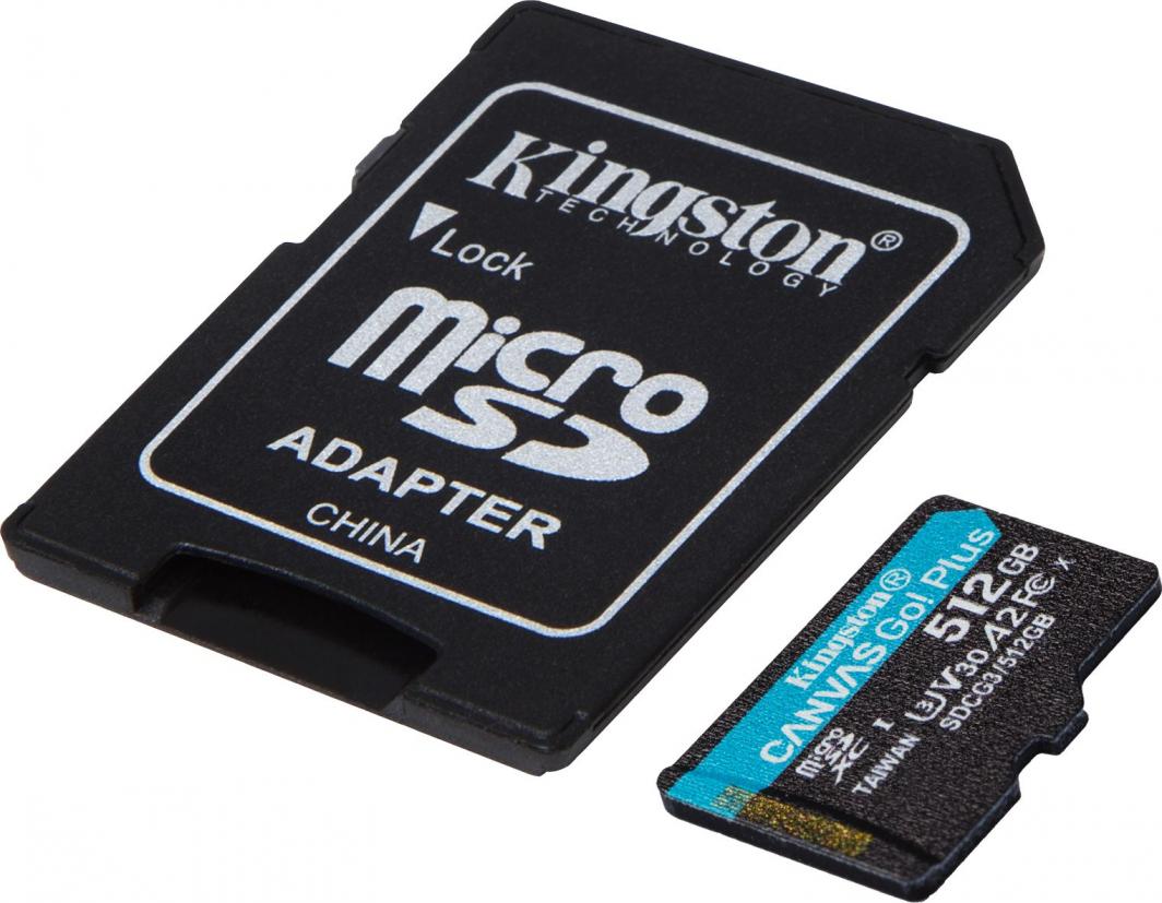 - karta pamieci MicroSD 512GB SDXC Kingston Canvas Go! Plus 170MB/90MB + Adapter SD! - obrazek 2
