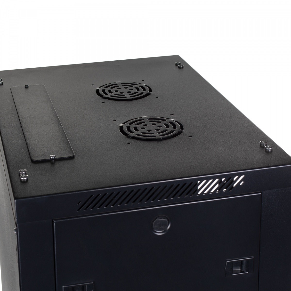 Szafa wisząca rack 19" 12U 600x450mm czarna (przednie drzwi szklane) Digitus - obrazek 5