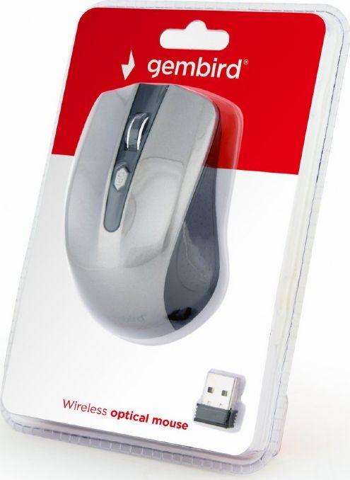 Mysz bezprzewodowa Gembird MUSW-4B-04-BG Czarno - szara - obrazek 2