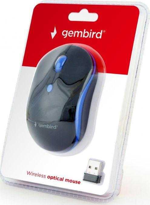 Mysz bezprzewodowa Gembird MUSW-4B-03-B Czarno - niebieska - obrazek 2