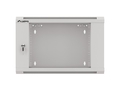 Szafa wisząca rack 19'' 6U 570x600mm szara (drzwi przednie szklane) Langberg - obrazek 3