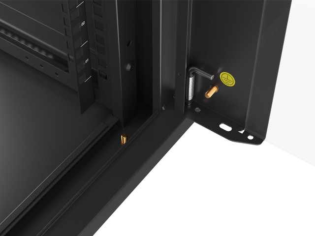 Szafa wisząca rack 19'' 6U 570x600mm czarna (drzwi przednie szklane) Langberg - obrazek 3