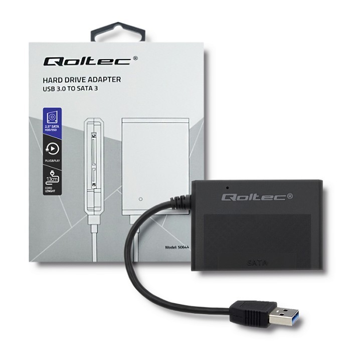 Adapter USB 3.0 do HDD/SSD SATA 2.5" Qoltec - obrazek 4