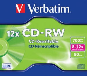CDRW Verbatim 700MB x12 UltraSpeed