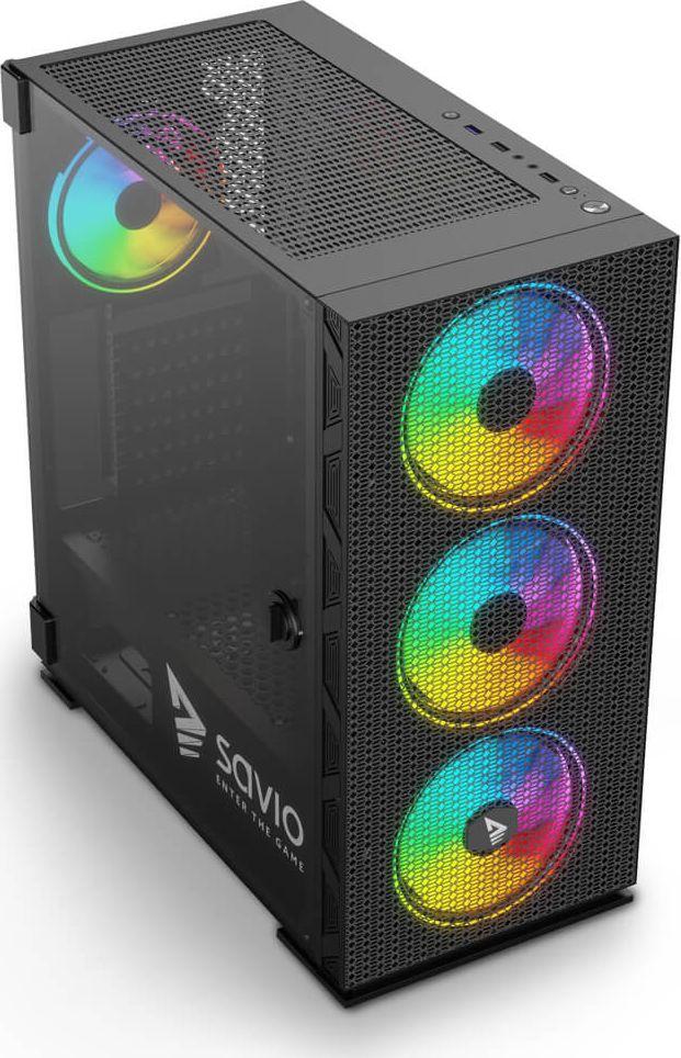 Obudowa Savio Raptor X1 ARGB Mesh/Glass - obrazek 5