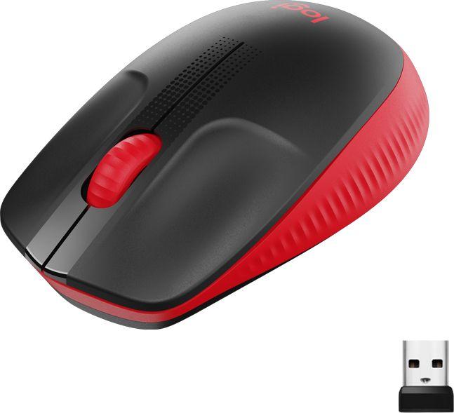 Mysz bezprzewodowa Logitech M190 Czerwona - obrazek 2