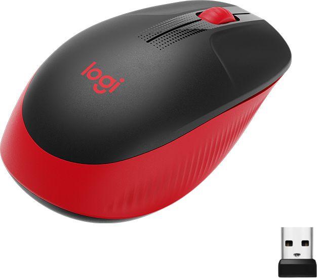 Mysz bezprzewodowa Logitech M190 Czerwona - obrazek 3