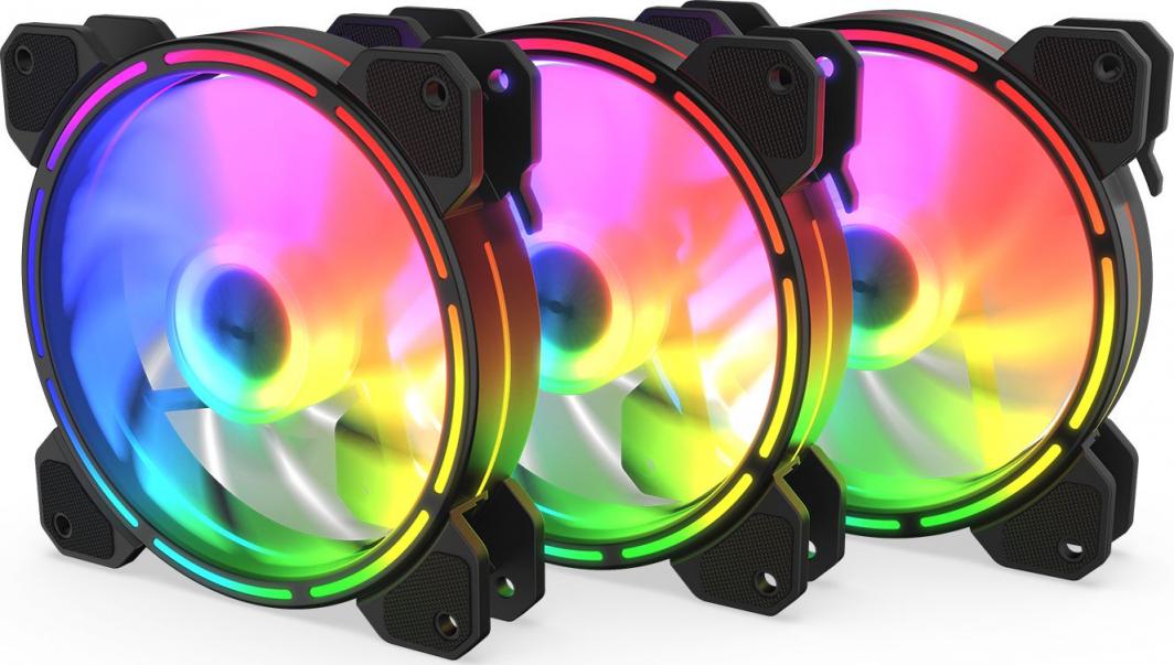 Wentylator 120 mm Krux Lunar 120 ARGB 3-Pack