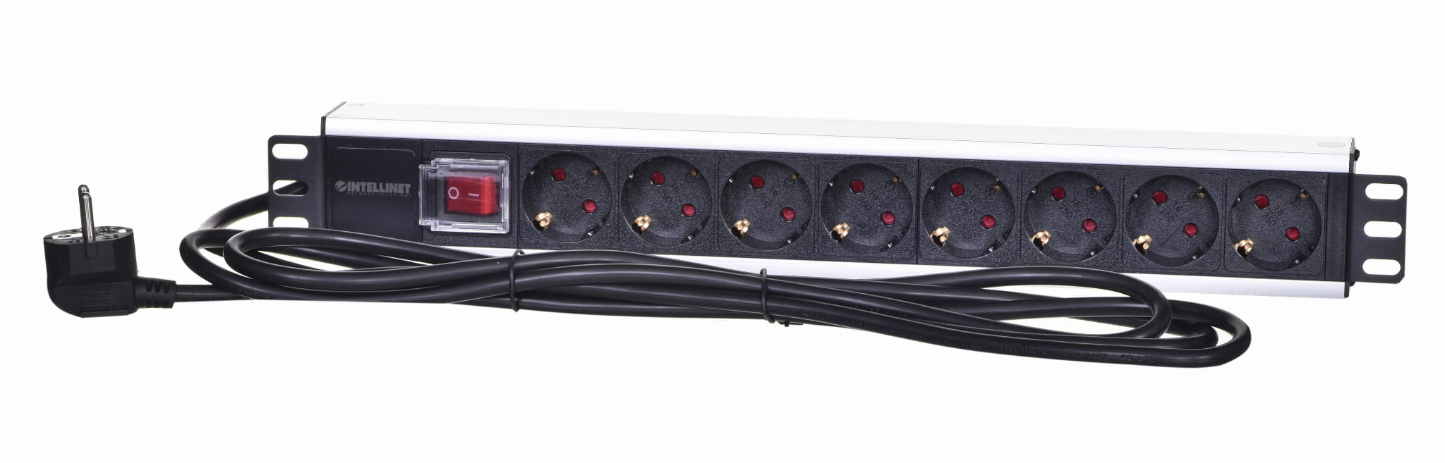 Listwa zasilająca Intellinet rack 19" 1.5U 250V/16A 8x C14 3.0 m - obrazek 2