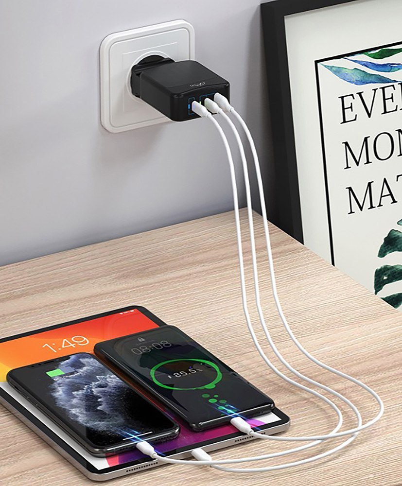 Ładowarka sieciowa USB 65W 2 x USB Type-C 1 x USB QC 3.0 Media-Tech - obrazek 3